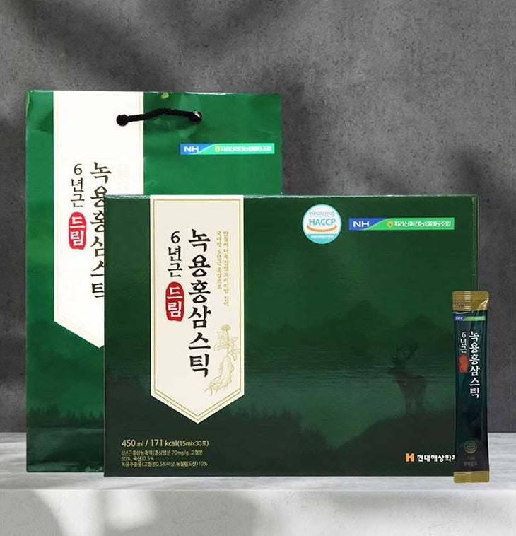 [지리산마천농협] 드림 녹용 홍삼스틱 (15ml x 30포/쇼핑백 포함)