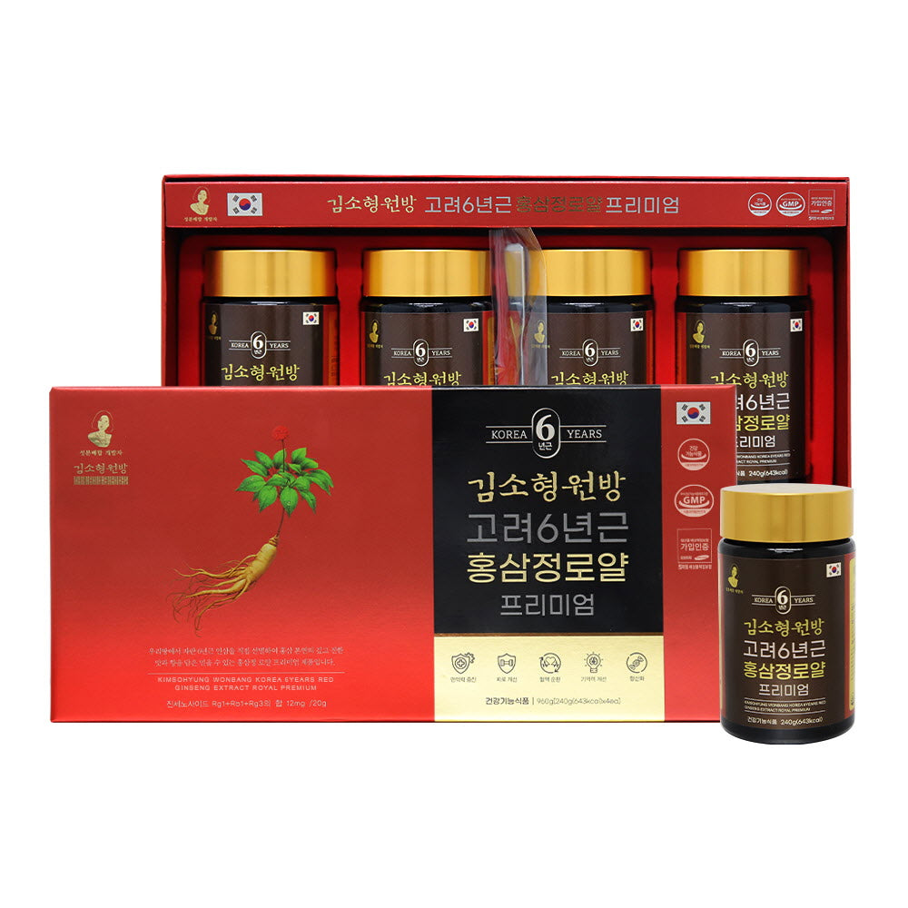 [김소형원방] 고려6년근 홍삼정 로얄 프리미엄 (240g X 4개입)