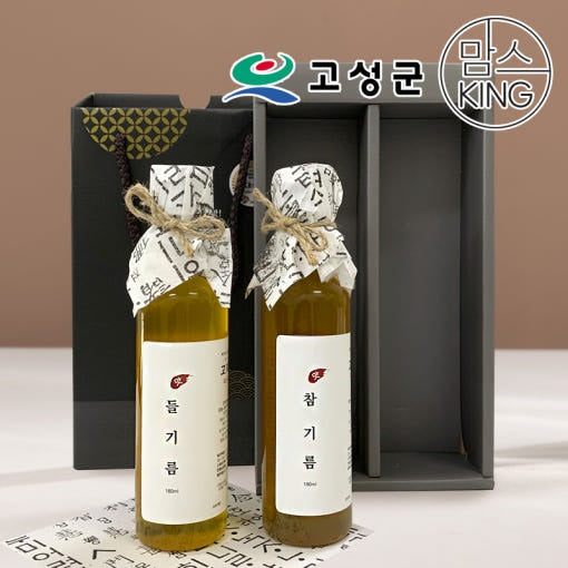 [공룡나라] 고자미 선물세트 7호 (참기름+들기름/ 각 180ml)