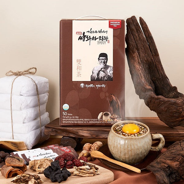 김오곤 원장의 진한 쌍화차 침향 1박스 50포 (쌍화차 고명 50g 증정) – 한품 고국배송