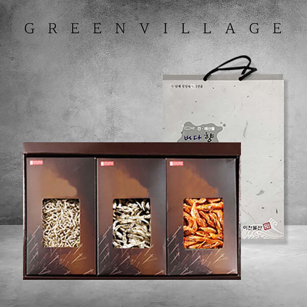 [그린빌리지] 건어물 선물세트(자멸300g + 중멸300g + 새우150g) 23c_es_005