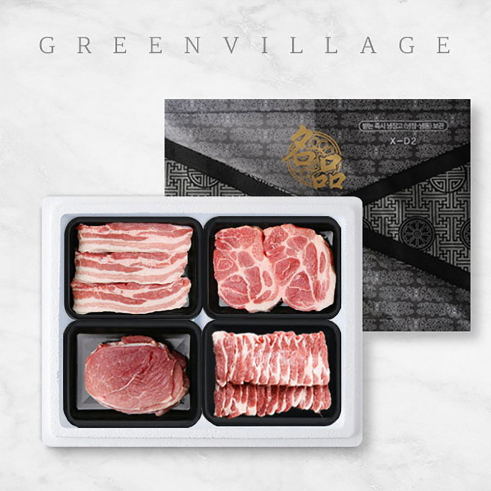 [그린빌리지] 한돈 2kg 선물세트(삼겹살500g + 목살500g + 불고기500g + 특수500g)23c_dg_018