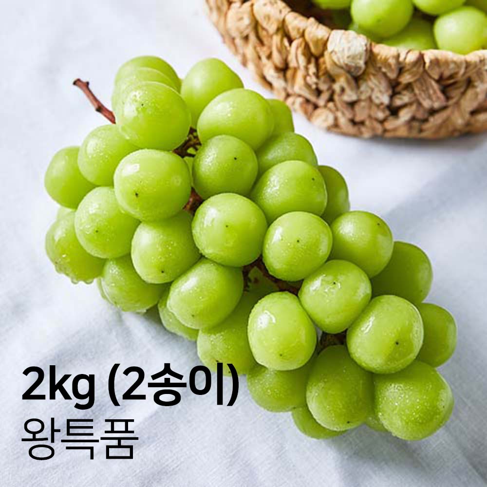 [과일선물] 굿앤팜 당도선별 노지 샤인머스켓 2kg(2송이) 왕특품